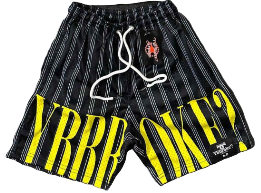 Black/Yellow YBB Stripe Shorts