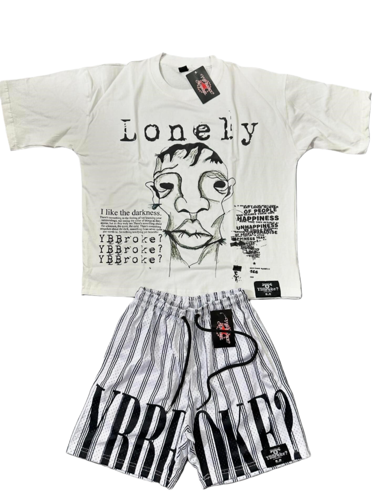 White/Black "Lonely" YBBroke Men Set