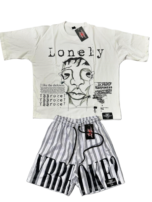 White/Black "Lonely" YBBroke Men Set