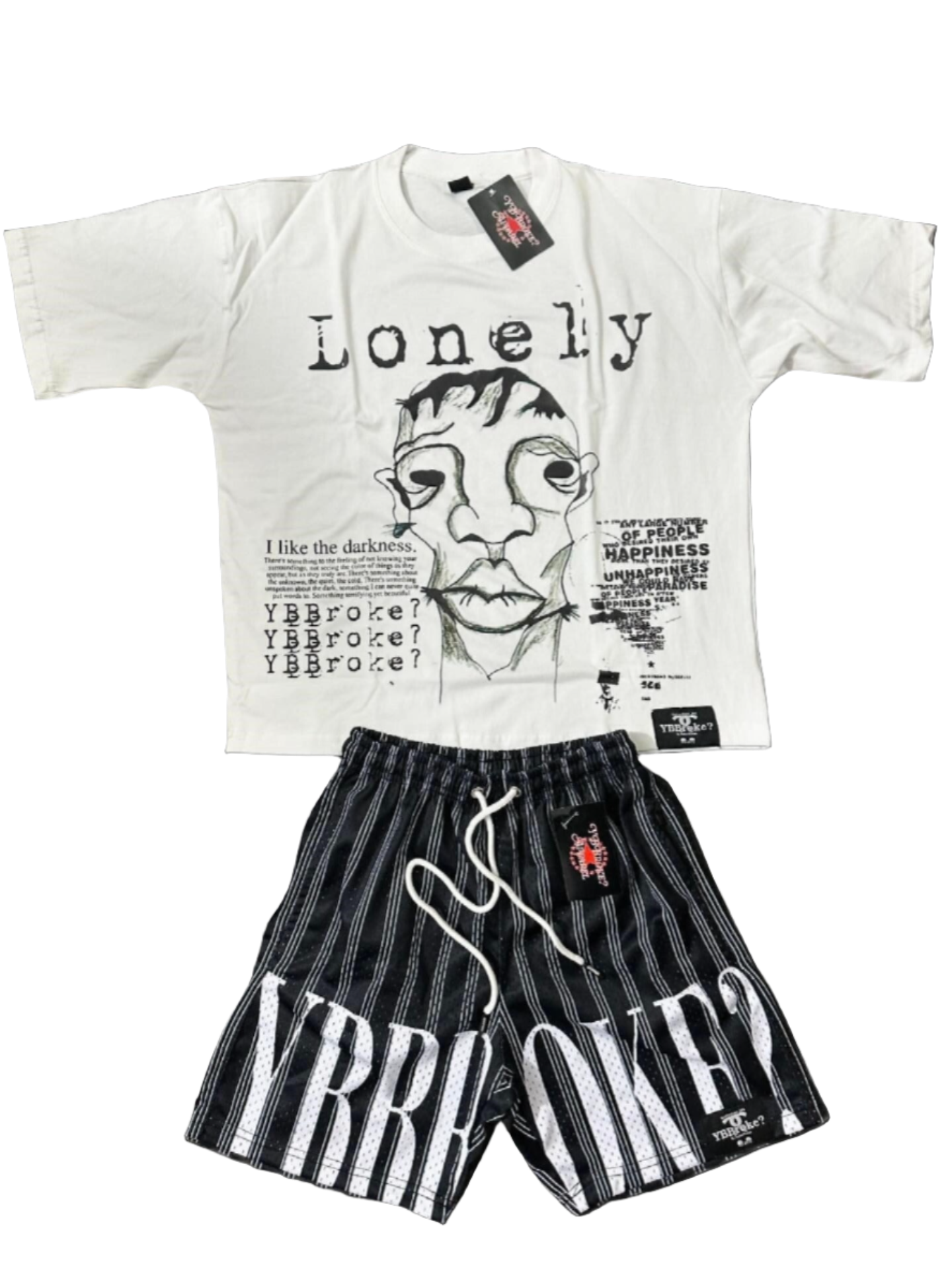 Black/White "Lonely" YBBroke Men Set