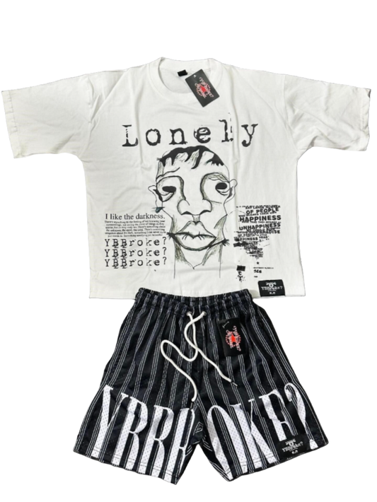 Black/White "Lonely" YBBroke Men Set