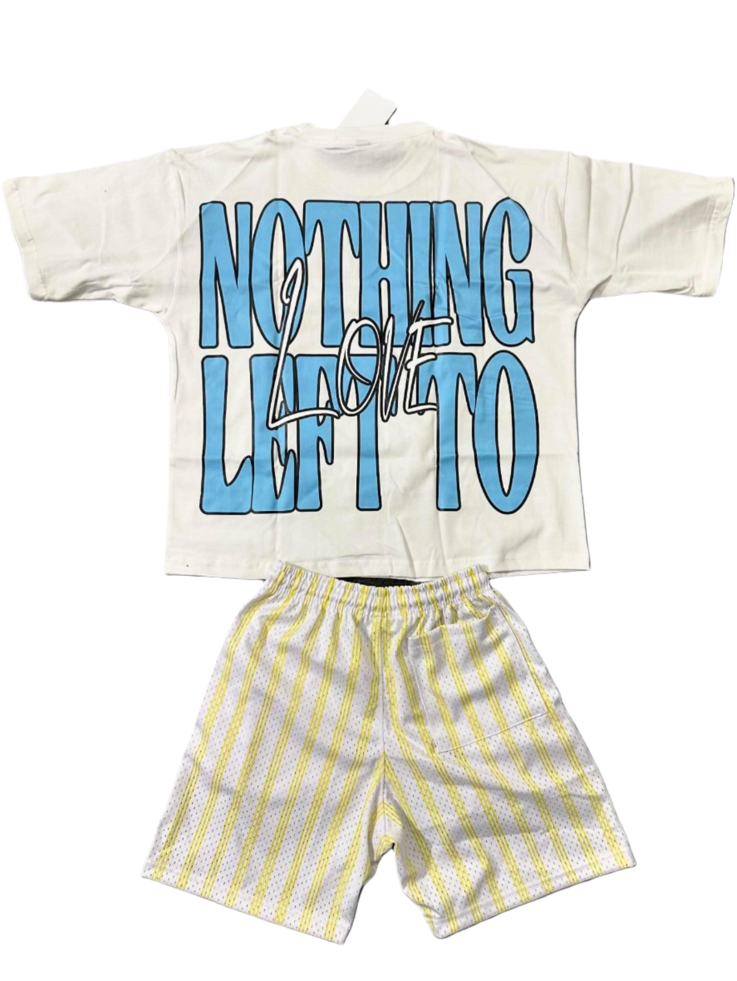 White/Light Blue "No Love Left" YBBroke Men Set