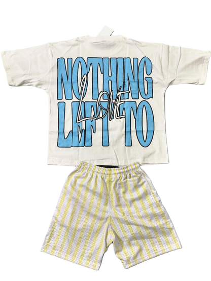 White/Light Blue "No Love Left" YBBroke Men Set