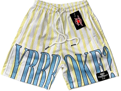 White/Blue/Yellow Stripe YBB Men Shorts