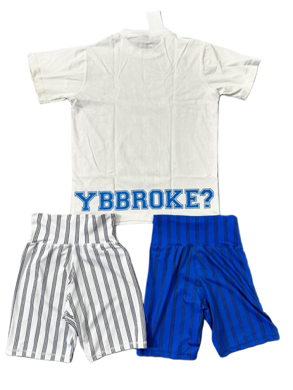 White/Blue "Girls Love Funds" Women YBBroke Set