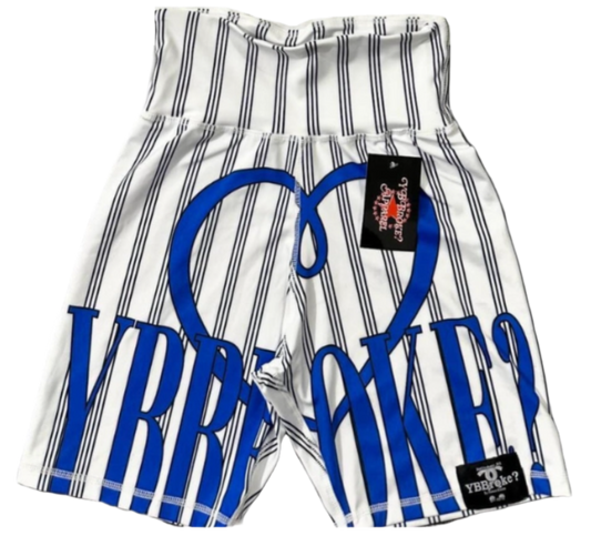 White/Blue Women YBB Shorts