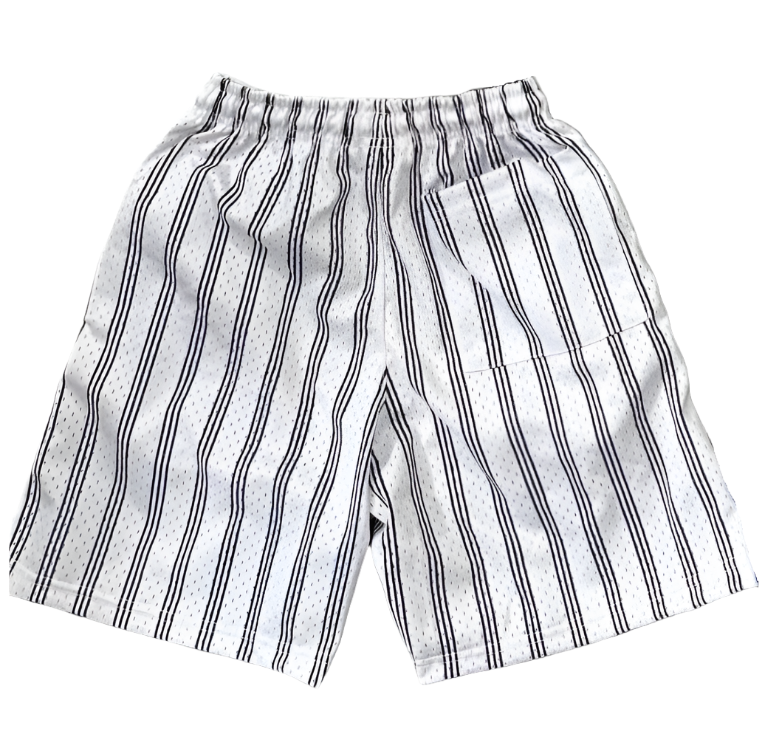 White/Royal Blue YBB Stripe Shorts