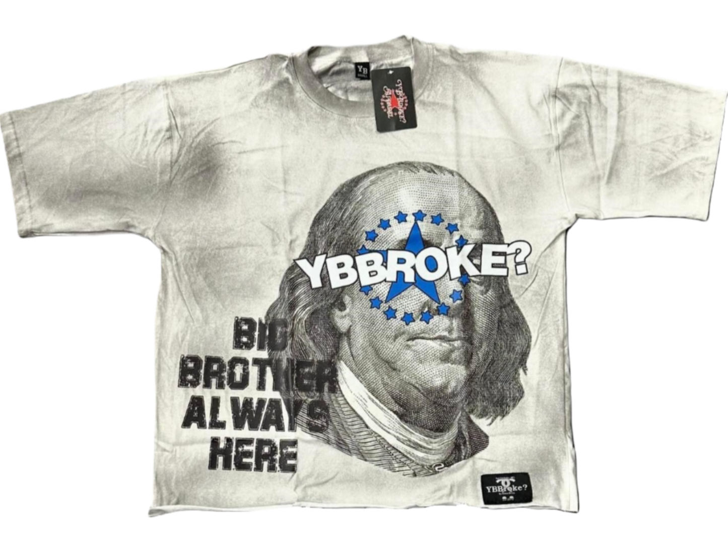 White/Blue "Uncle Frank" YBBroke Men T-Shirt