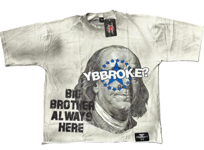 White/Blue "Uncle Frank" YBBroke Men T-Shirt