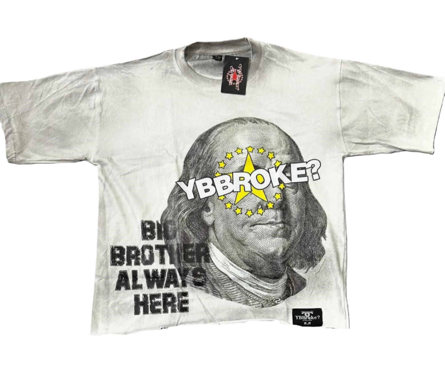 White/Yellow Men "Uncle Frank" YBBroke T-Shirt