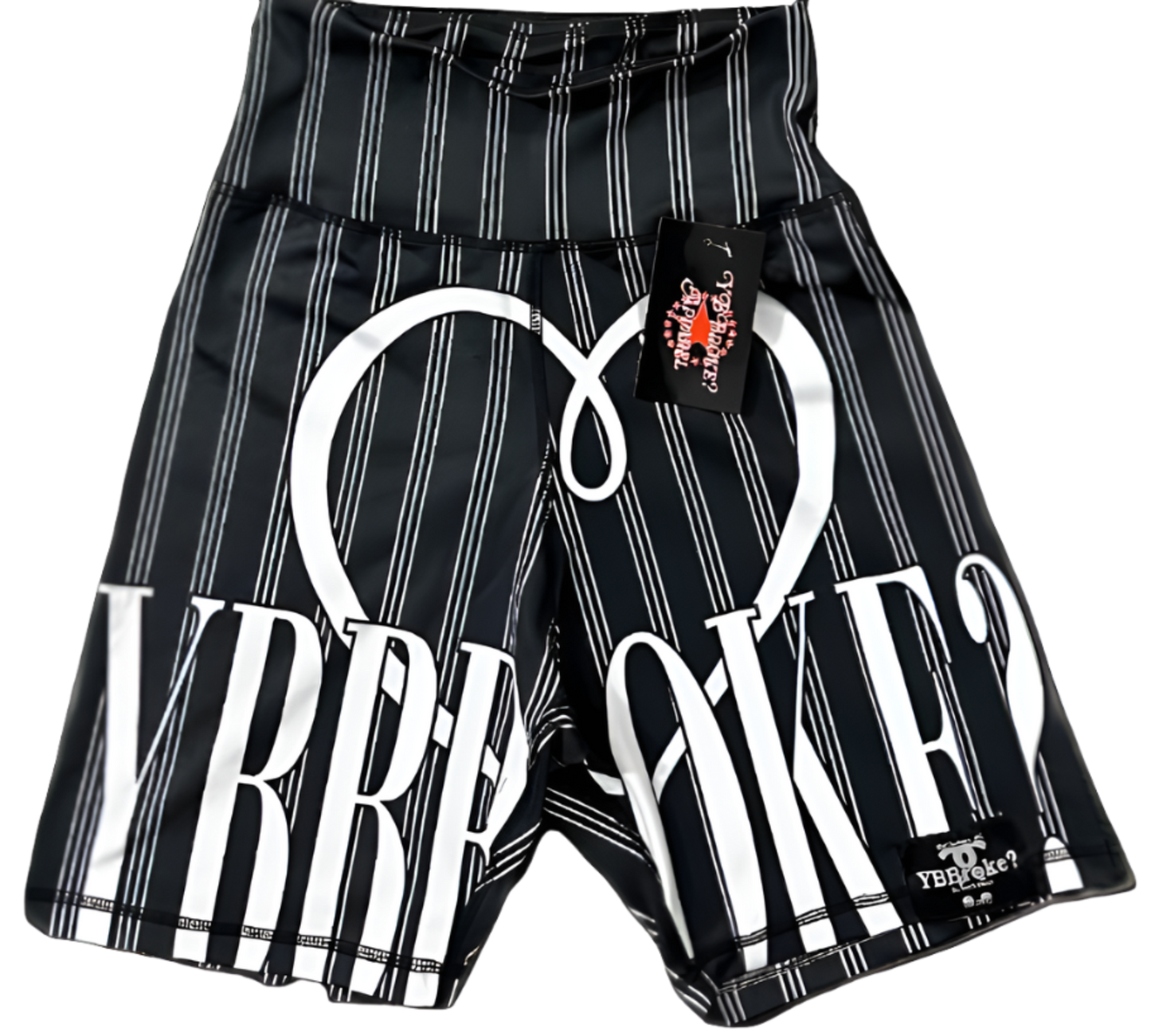 Women Black/White Stripe YBB Shorts