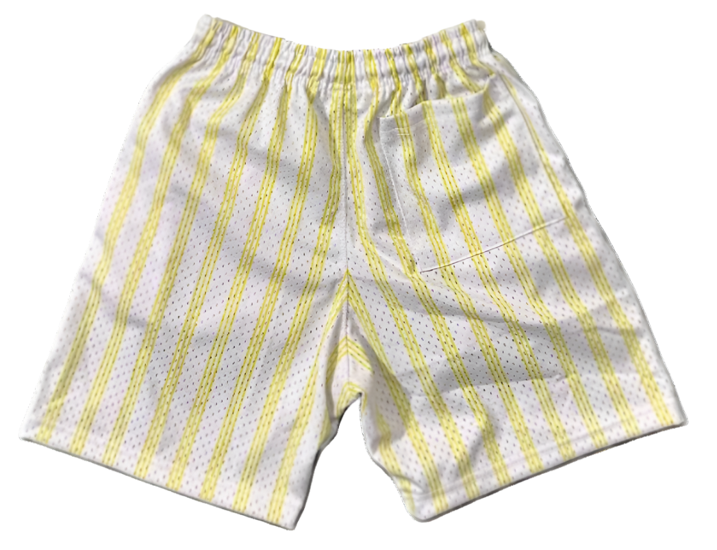 White/Blue/Yellow Stripe YBB Men Shorts