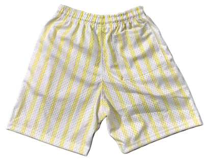 White/Blue/Yellow Stripe YBB Men Shorts